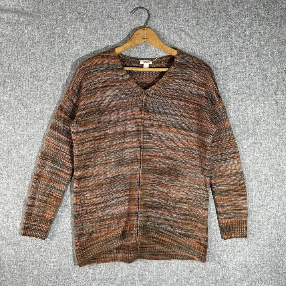ANA Striped Fluffy Light Sweater Multicolor Women's Small